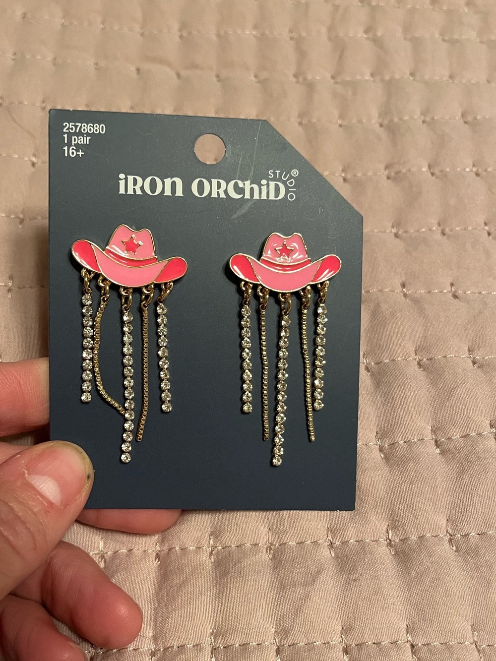 Iron Orchid Studio cowgirl hat earrings